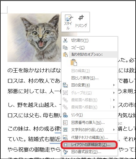 画像を回り込ませる
