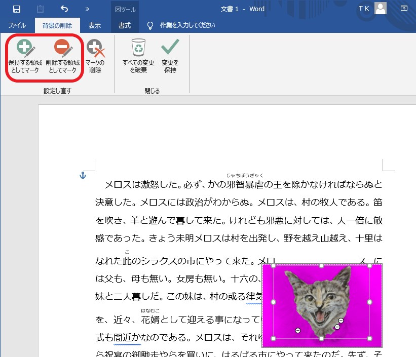 画像を回り込ませる